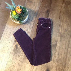 Girls Levi's Purple Corduroy Leggings - 10